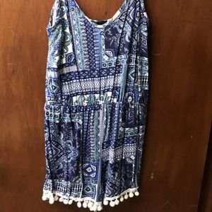 Blue print romper